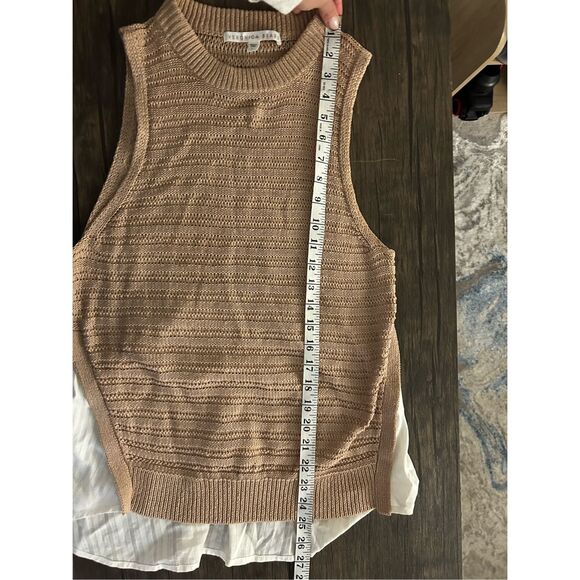 Veronica Beard Brown and Cream Knit Blouse - Picture 14 of 14
